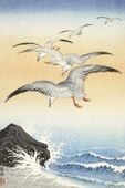 Plakat 61x91,5cm Five Seagulls, Koson Japoński Vintage do Salonu
