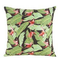 POSZEWKA KOLOROWE LIŚCIE 45X45 CM CZARNA