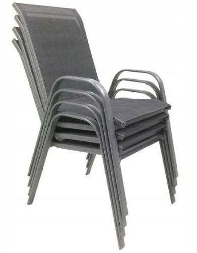 Krzesło ogrodowe Minorka2 do balkonu i tarasu szare na Arena.pl
