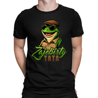 Żajebisty tata - męska koszulka na prezent L Czarny T-shirt - męski