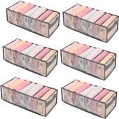 Anwaiju Organizer na Ubrania Do Szafy Szary  6 szt 17x36x12cm