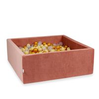 Suchy basen 110x110x40cm Velvet Soft Canyon Clay z piłeczkami 600szt (złote, beżowe, przezroczyste)