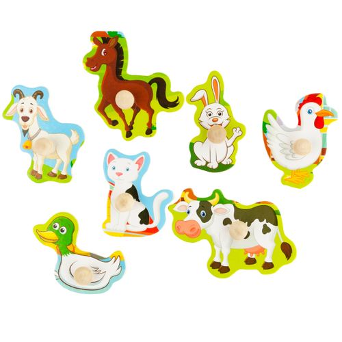 KLOCKI EDUKACYJNE PUZZLE FARMA UKŁADANKA MALUCHA na Arena.pl