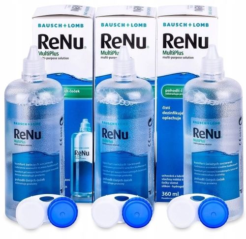 3 x Płyn Do Soczewek RENU MULTIPLUS 360 ml na Arena.pl