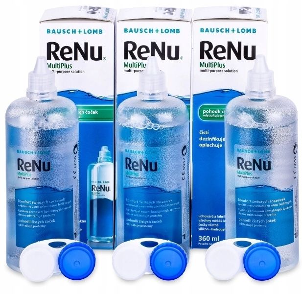 3 x Płyn Do Soczewek RENU MULTIPLUS 360 ml zdjęcie 2