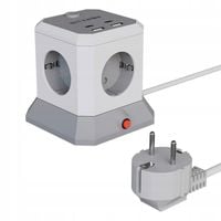 BlitzWolf BW-EC1 Przedłużacz 8w1 4x AC 2x USB-A 2x USB-C Listwa zasilająca