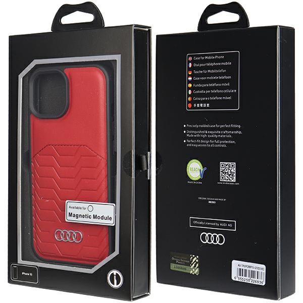 Etui Audi do iPhone 15, iPhone 14, iPhone 13, Czerwony, MagSafe zdjęcie 7