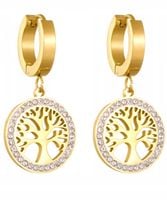 Złote Kolczyki Ze Stali Chirurgicznej Pozłacane