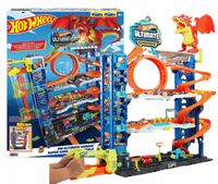 HOT WHEELS CITY ZESTAW ULTIMATE MEGA GARAŻ PARKING Atak smoka + 2 autka