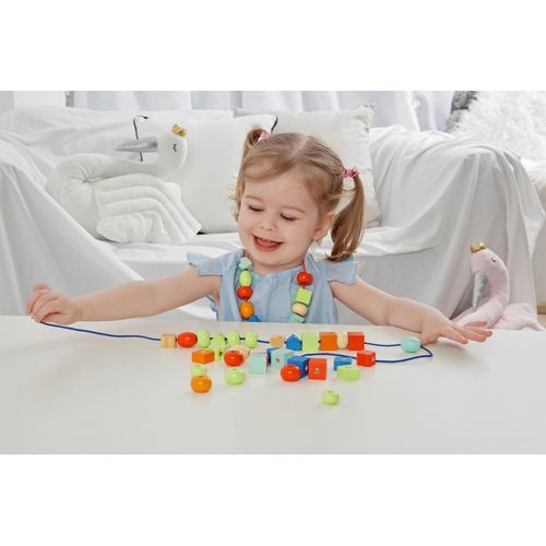 CLASSIC WORLD Drewniane Koraliki Do Nawlekania 96 elementów na Arena.pl