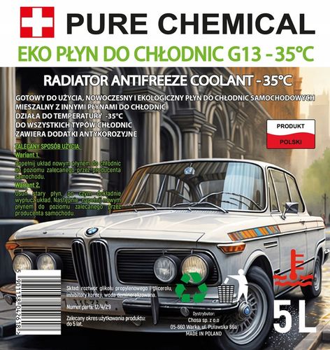 PŁYN DO CHŁODNIC G13 EKO PŁYN CHŁODNICZY -35°C 10L ZIELONY na Arena.pl