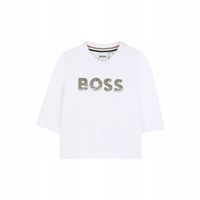 BOSS Kidswear Bluzka z długim rękawem dla dzieci biały rozmiar 94 cm 3 lat