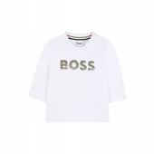 BOSS Kidswear Bluzka z długim rękawem dla dzieci biały rozmiar 94 cm 3 lat