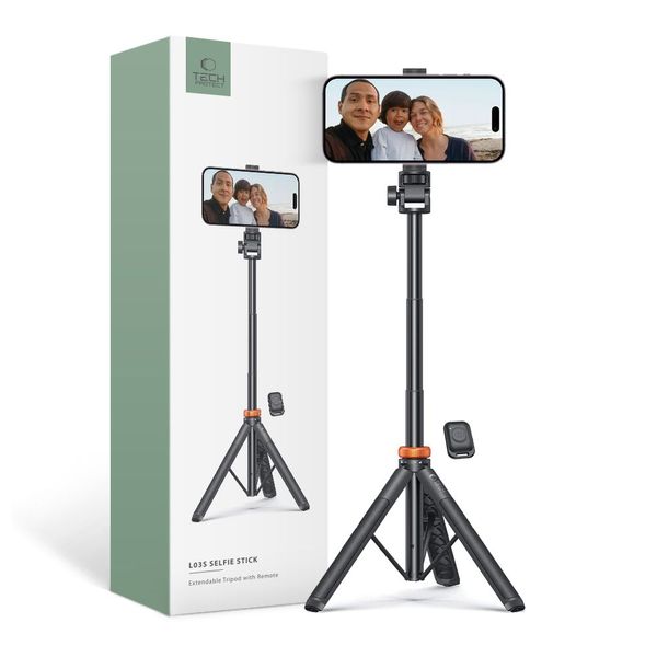 TECH-PROTECT L03S BLUETOOTH SELFIE STICK TRIPOD BLACK zdjęcie 1