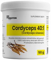 Proton Labs CORDYCEPS SINENSIS DER 40:1 Maczużnik 40% Polisacharydy 50g