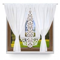 P7 Firana nowoczesna KOMPLET do salonu sypialni panel ekran glamur 400x145