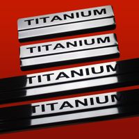 Listwa progowa FORD FOCUS MK3 TITANIUM Stal nierdzewna 304 połysk z czarnym