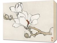 Obraz 50x40cm Magnolia, Kōno Bairei Japoński Vintage do Salonu