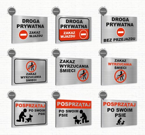 Tabliczka znak informacyjny 20x15 PARKING Nierdzewna SREBRNA Nadruk UV na Arena.pl