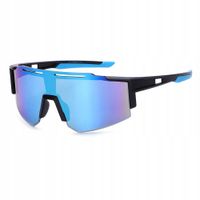 OKULARY Sportowe PRZECIWSŁONECZNE Elastyczne Filtr UV400 BLACK/BLUE + ETUI