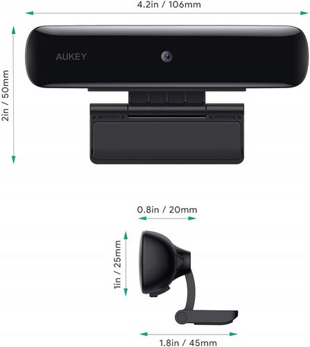 AUKEY PC-W1 Kamera internetowa Full HD 1920x1080 1080p 30fps 2xmikrofony na Arena.pl
