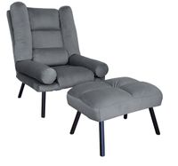 FOTEL TOKIO ROZKŁADANY Z PODNÓŻKIEM N. CZARNA BL14
