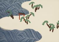 Plakat 18x13cm Ocean Waves, Sekka Japoński Vintage do Salonu