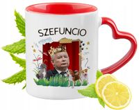 Kaczyński Kubek Czerwony Z Uszkiem W Kształcie Serca Na Prezent
