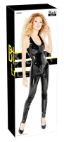 black level kombinezon lśniący czarny l, zamek 3-kierunkowy, bez rękawow