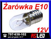 żarówka tradycyjna szklana gwint wkręcany E10 12v