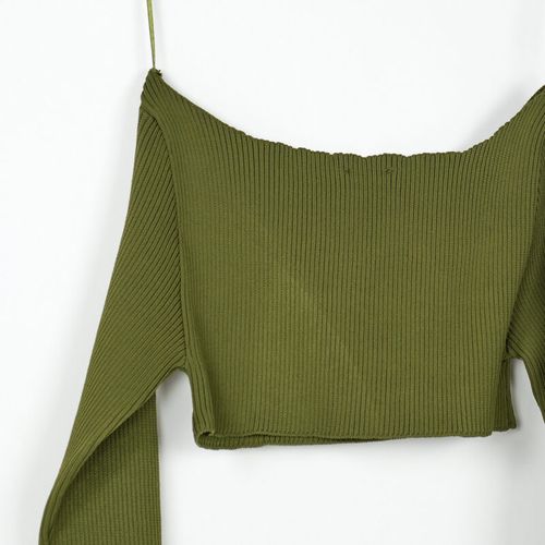 BLUZKA DAMSKA ZIELONA CROP TOPSHOP R. 36 na Arena.pl