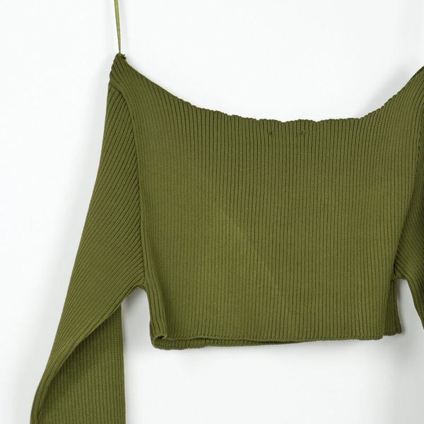 BLUZKA DAMSKA ZIELONA CROP TOPSHOP R. 36 zdjęcie 3