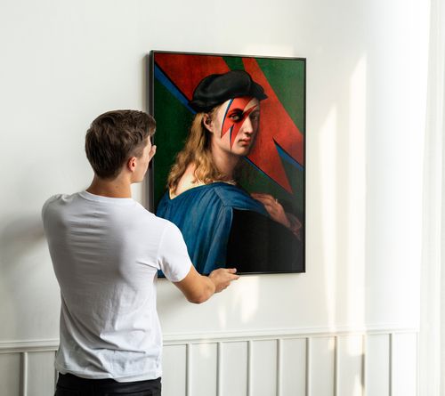 Plakat david bowie stary portret pop art 61x91 cm w czarnej ramie na Arena.pl