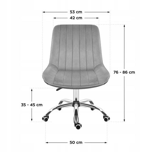 Fotel biurowy obrotowy MARK ADLER szary welurowy tapicerowany do na Arena.pl