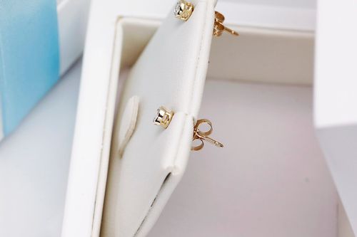 Złote kolczyki KXD4897 - Diament na Arena.pl