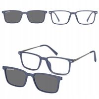 2w1 MAŁE okulary Oprawki Korekcyjne z NAKŁADKĄ PRZECIWSŁONECZNĄ na magnes