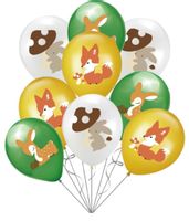 Balony lateksowe leśne zwierzątka woodland, 30 cm 9 szt.