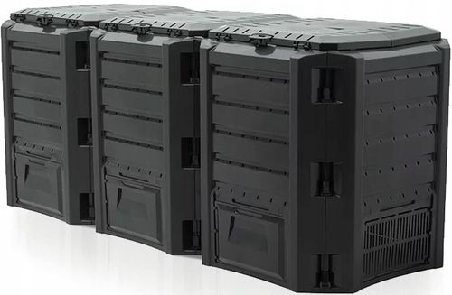 KOMPOSTOWNIK OGRODOWY DOMOWY 1200 l Prosperplast Modułowy Duży Trzykomorowy na Arena.pl