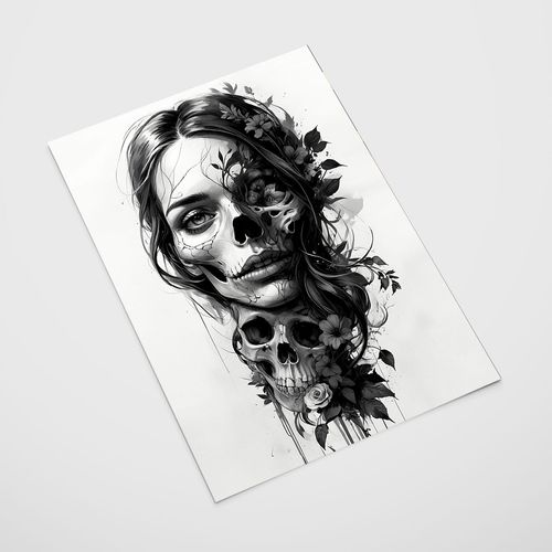 Plakat kobieta zombie portret 61x91 cm na Arena.pl