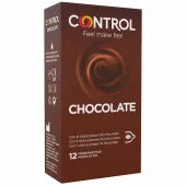 control adapta czekoladowe prezerwatywy brązowe 12 sztuk 54 mm