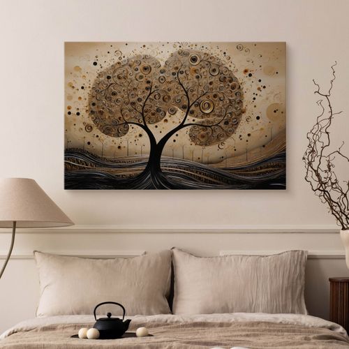 Obraz Canvas Do Sypialni Abstrakcja Drzewo Wzory Geometryczne 90cm x 60cm na Arena.pl