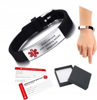 BRANSOLETKA MEDYCZNA RATUNKOWA Z GRAWEREM +GRATISY
