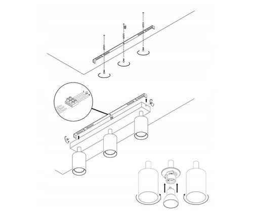 Lampa sufitowa kinkiet spot oprawa halogenowa GU10 na Arena.pl
