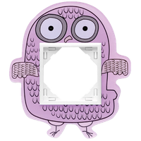 Efapel kids ramka 1-krotna fioletowa sowa 90910 fs