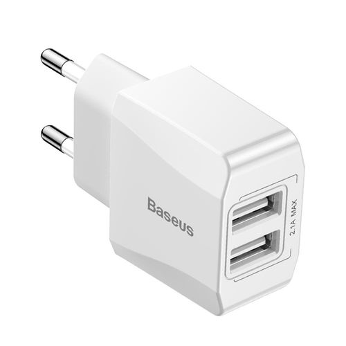 Baseus ładowarka sieciowa Mini Dual-U 2 x USB biała  2.1A na Arena.pl