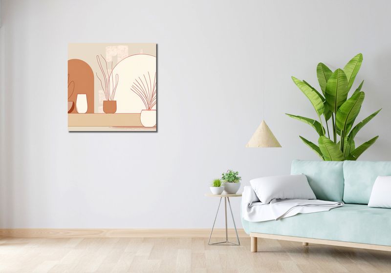 Obraz 70x70cm Widok Roślin zdjęcie 2