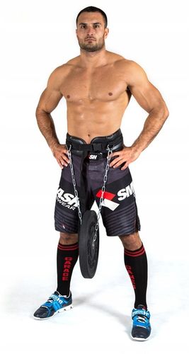 DIP BELT PAS OBCIĄŻENIOWY KULTURYSTYCZNY Z ŁAŃCUCHEM MOCNY BUSHIDO na Arena.pl