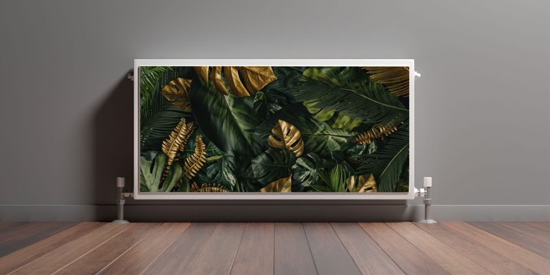 Osłona MAGNETYCZNA Grzejnika Liście Tropikalne Natura 120cm x 60cm zdjęcie 3