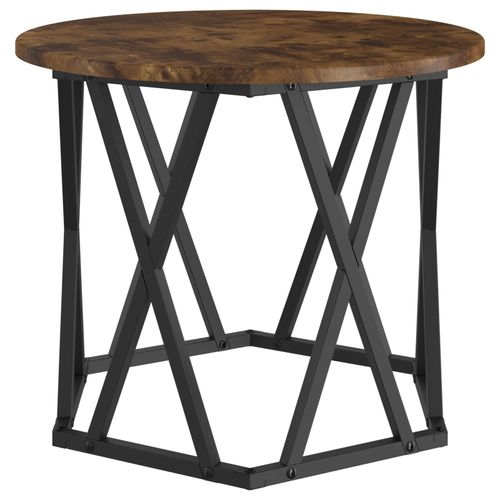 Stolik boczny 2 szt. w kolorze dębu dymnego z drewna inżynieryjnego na Arena.pl