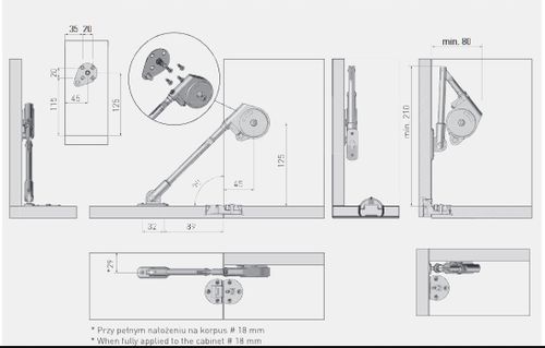 PODNOŚNIK GTV BARKOWY DOLNY OLEJOWY VIM KLAPY DOLNE DŁUGIE RAMIĘ na Arena.pl